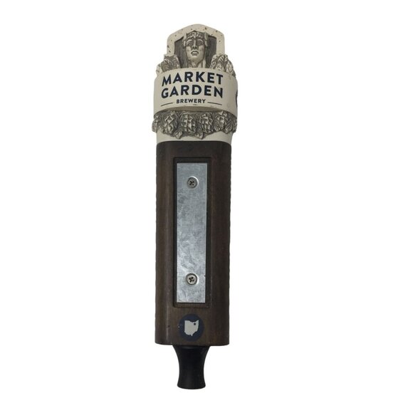 Market Garden Brewery Beer Tap Handle (Brown and White) - Picture 1 of 9